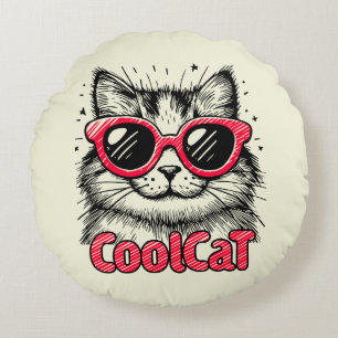 Cojín Redondo Gato Cool 1