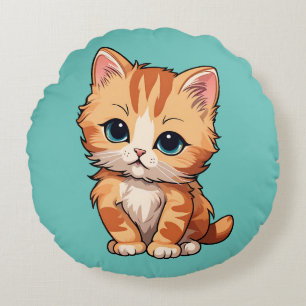 Cojín Redondo Gato de tabla de corte
