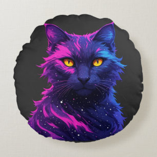 Cojín Redondo Gato Misterioso