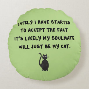 Cojín Redondo Gato Soulmate
