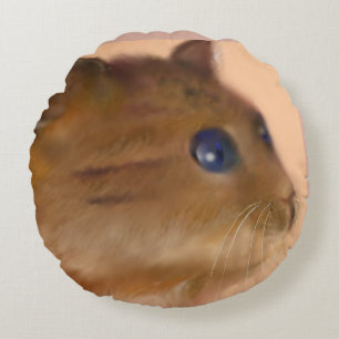 Cojín Redondo Gatos dulces, inteligentes