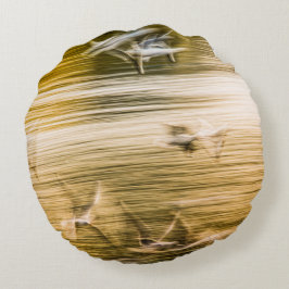 Cojín Redondo Gaviotas voladoras - abstractas