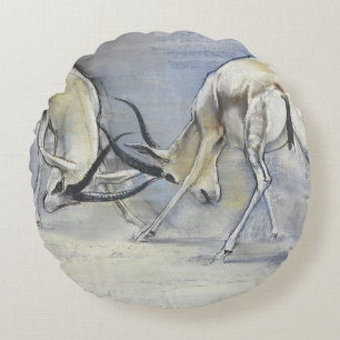 Cojín Redondo Gazelles de la arena 2009 3