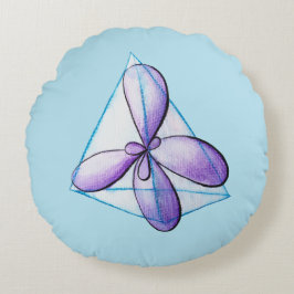 Cojín Redondo Geek de Ciencia de Molécula de Química Orgánica