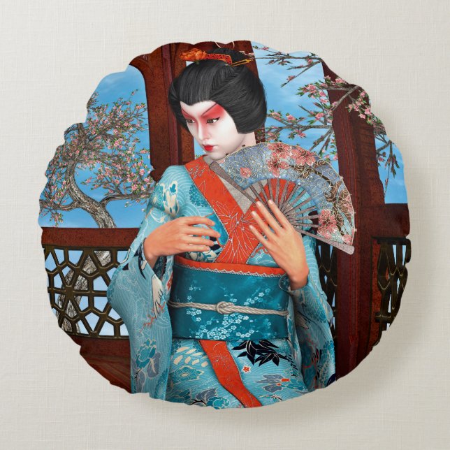 Cojín Redondo Geisha (Anverso)
