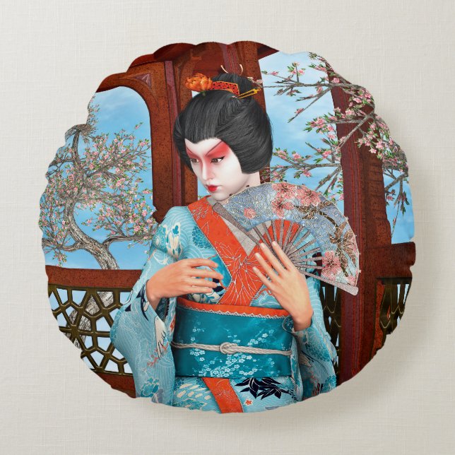 Cojín Redondo Geisha (Anverso)