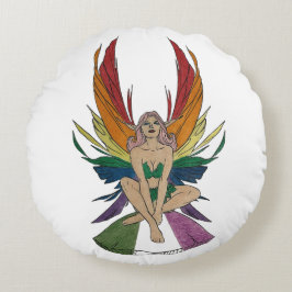 Cojín Redondo Genderqueer Faerie