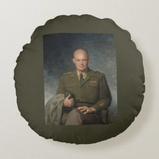 Cojín Redondo General Dwight Eisenhower Retrato pintado de 5 est