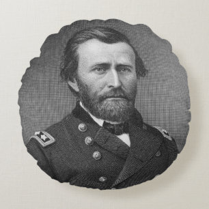 Cojín Redondo General Ulises Simpson Grant, grabado después de