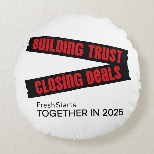 Cojín Redondo Generar confianza, cerrar acuerdos (Anverso)