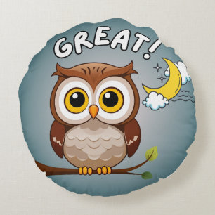 Cojín Redondo ¡Genial, Owl!