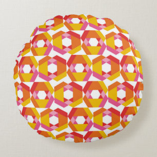 Cojín Redondo Geometría colorida arte minimalista sin fisuras pa