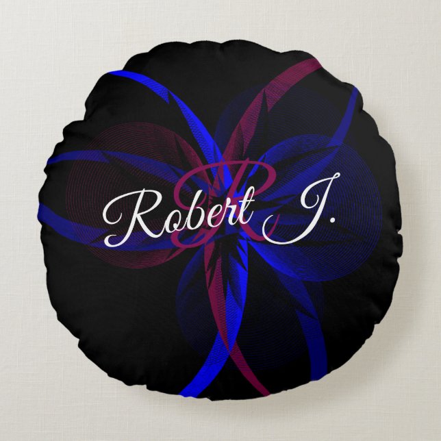 Cojín Redondo Geometric Abstraction Round Pillow (Anverso)