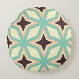 Cojín Redondo Geometric pattern with alternating dark star shape