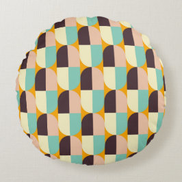 Cojín Redondo Geometric pattern with overlapping half-circles