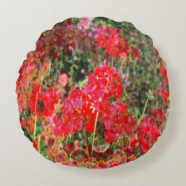 Cojín Redondo Geranios florecientes...
