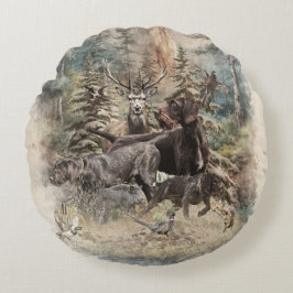 Cojín Redondo German Wirehaired Pointer