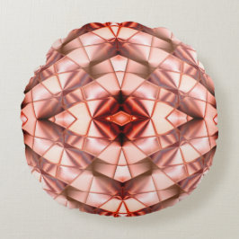 Cojín Redondo Gigantescas "flores perinares", dibujo digital