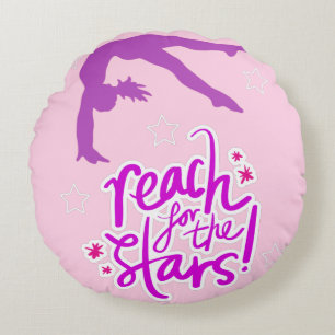 Cojín Redondo Gimnasia de Tumbling Reach for the Stars   