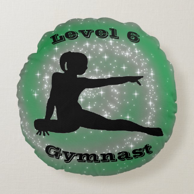 Cojín Redondo Gimnasta de Nivel 6 (Anverso)