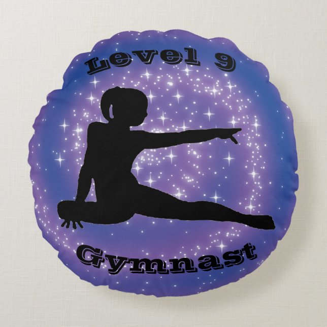 Cojín Redondo Gimnasta de nivel 9 (Anverso)