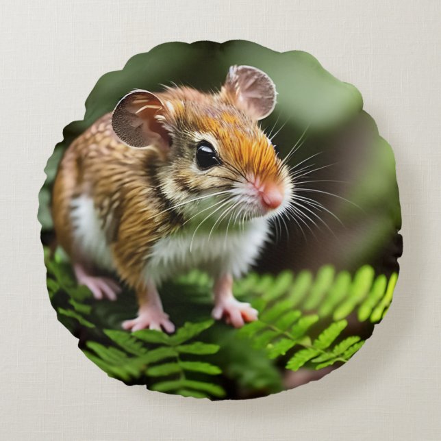 Cojín Redondo Ginger Australian Hopping Mouse, Round Cushion (Anverso)