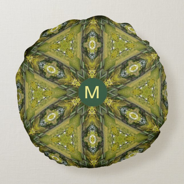 Cojín Redondo Gingko Mandala (Reverso)