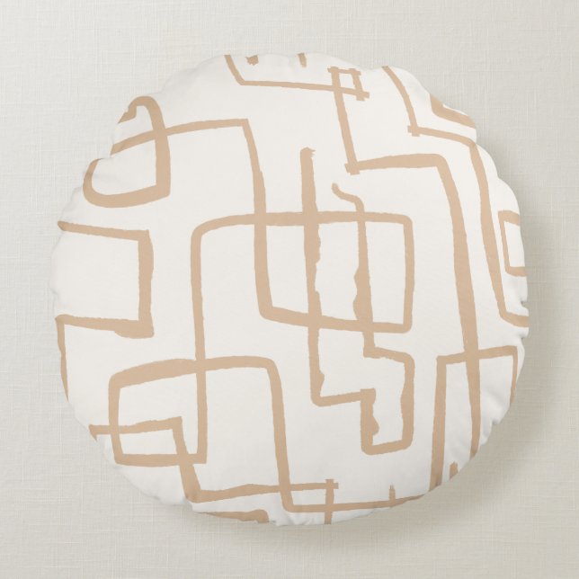 Cojín Redondo Girar y girar el Pastel neutro (Anverso)