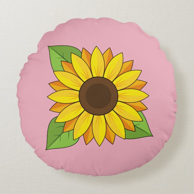 Cojín Redondo Girasol (Anverso)
