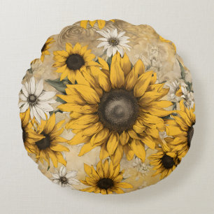 Cojín Redondo Girasol
