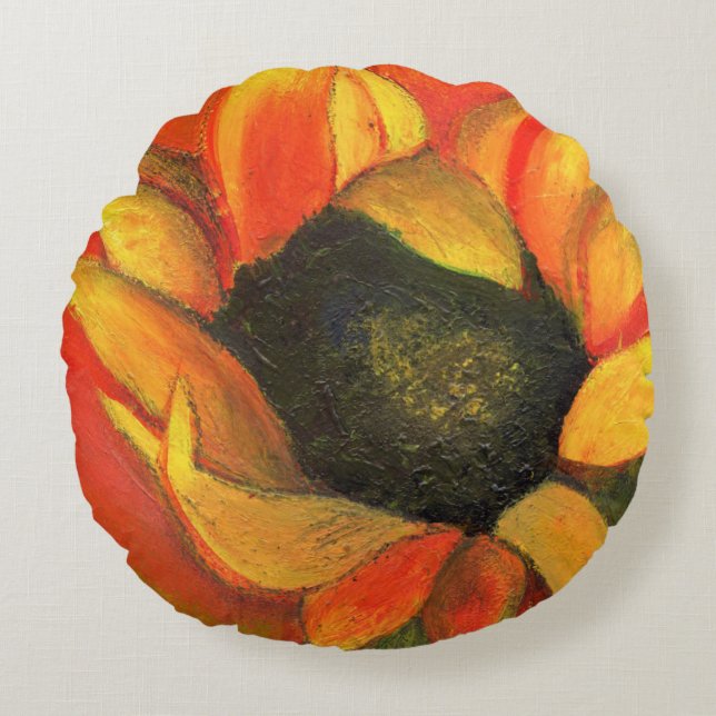 Cojín Redondo Girasol 2011 de septiembre (Anverso)