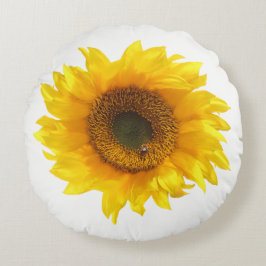 Cojín Redondo girasol amarillo