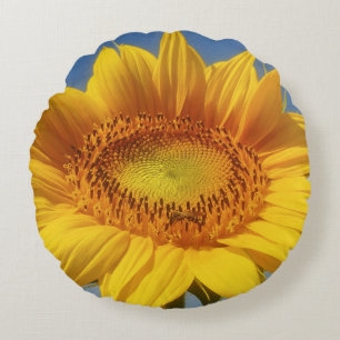 Cojín Redondo Girasol amarillo