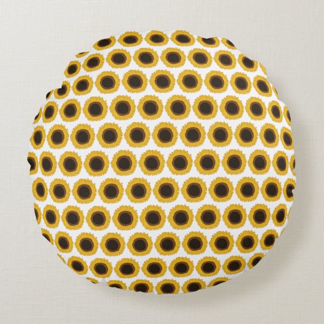 Cojín Redondo Girasoles (Anverso)