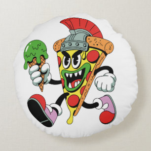 Cojín Redondo Gladiator Pizza Slice Italiano Brainrot