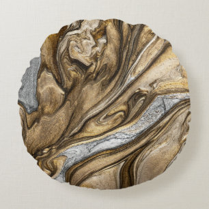 Cojín Redondo glamour 002 colores marrones líquidos