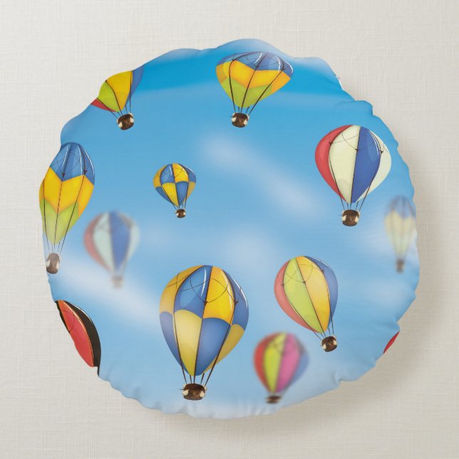 Cojín Redondo Globos aerostáticos (Reverso)