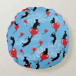 Cojín Redondo Globos rojos voladores