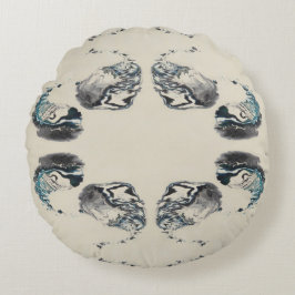 Cojín Redondo Go With the Flow - Acrylic Pouring