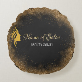 Cojín Redondo Gold and black  