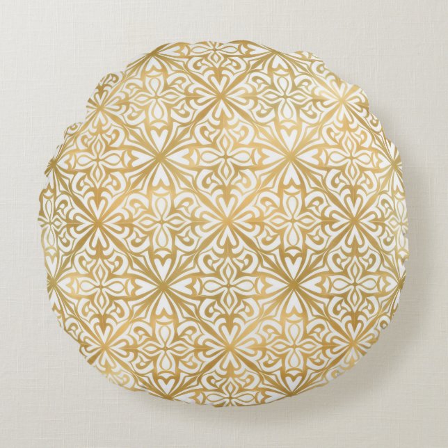 Cojín Redondo Golden Ornate (Anverso)