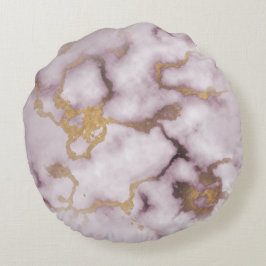 Cojín Redondo Golden Vein Marble  Blush Aura  Throw Pillows
