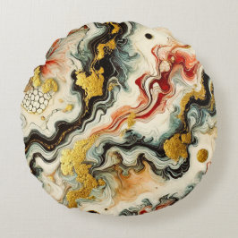 Cojín Redondo Goldene Flüsse 
