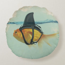 Cojín Redondo Goldfish with a Shark Fin