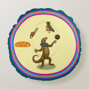 Cojín Redondo Gordy, malabarista de goanna