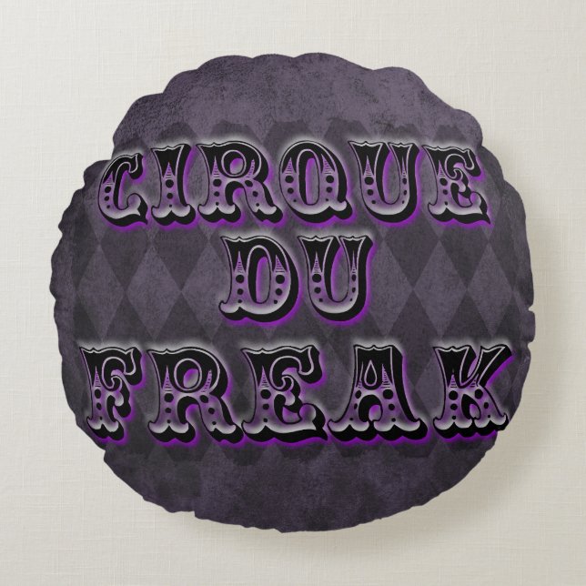 Cojín Redondo Gótico Argyle Cirque Du Freak (Anverso)