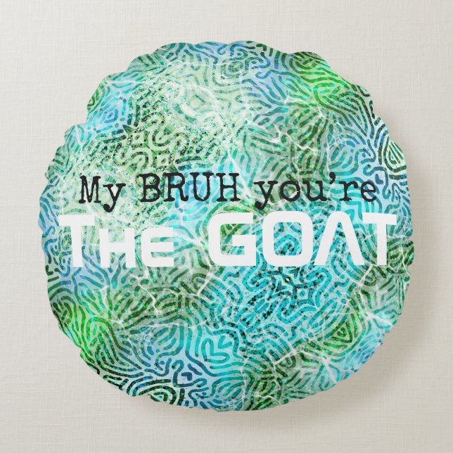 Cojín Redondo Graciosa sala de adolescentes de jerga (Anverso)