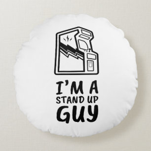 Cojín Redondo Gracioso videojuego de retro gamer Arcade Viejo Co