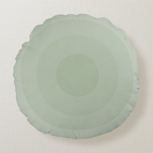 Cojín Redondo Gradiente de círculo Minimalista verde sabio