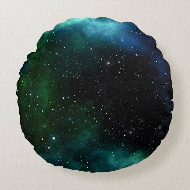 Cojín Redondo Gradiente de galaxia de estrellas (Anverso)